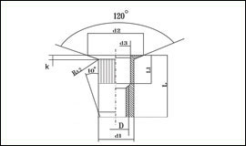 резьбовая заклепка потайной фланец с рифлением